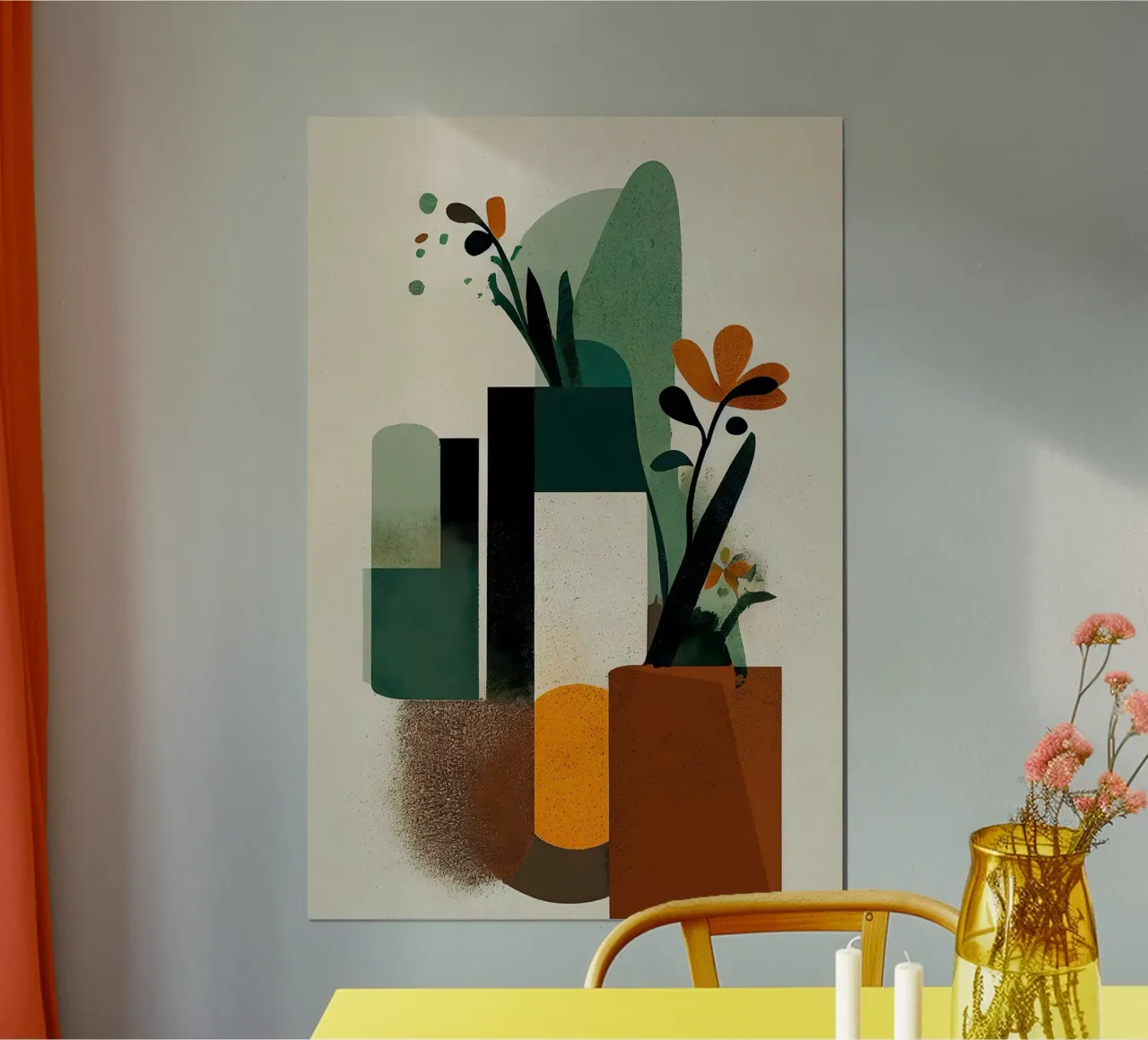 Natura morta geometrica II poster con telaio in plastica da June Jordan