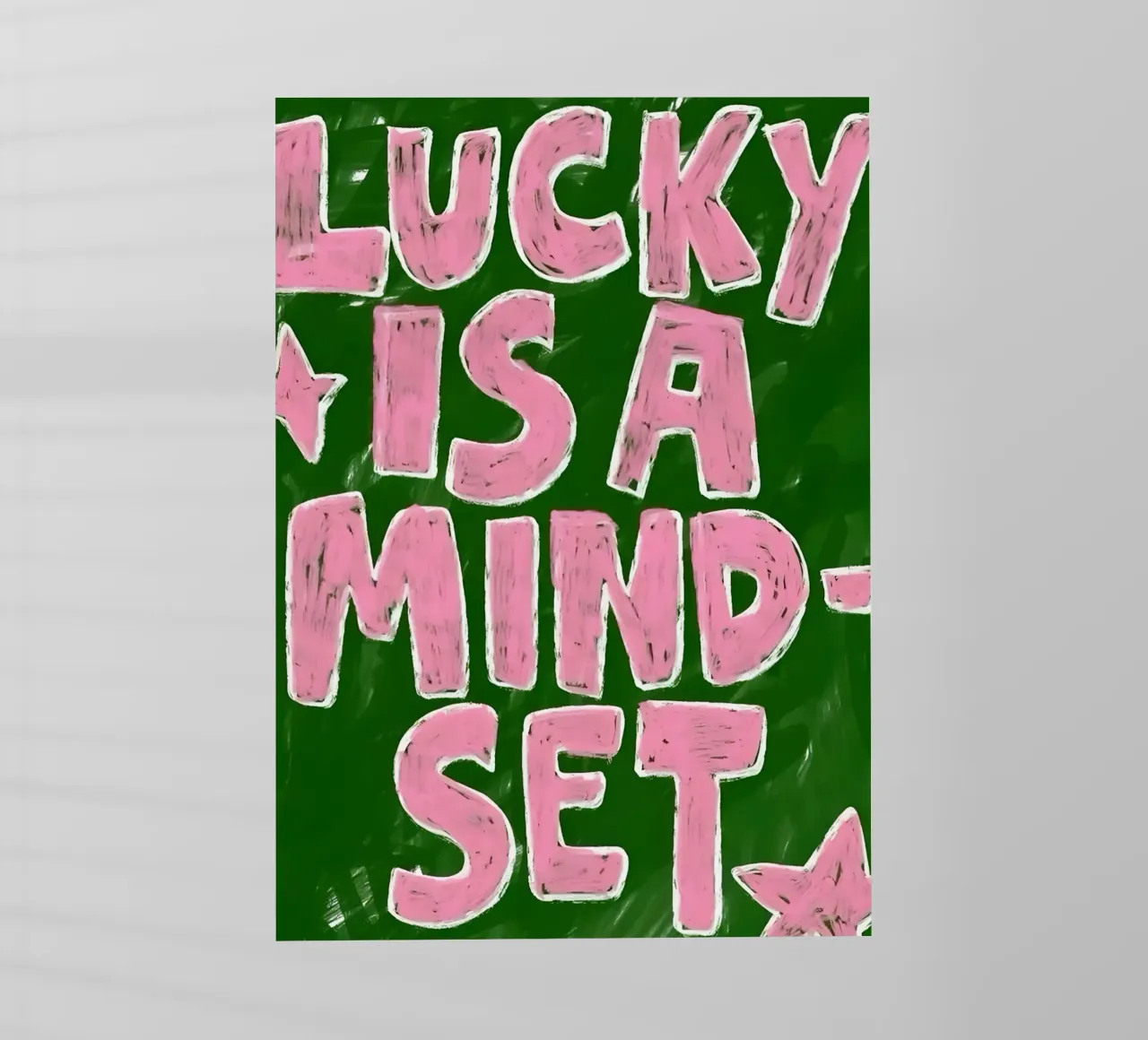 lucky iş a Mindset pellicola backlit da Type & Tape