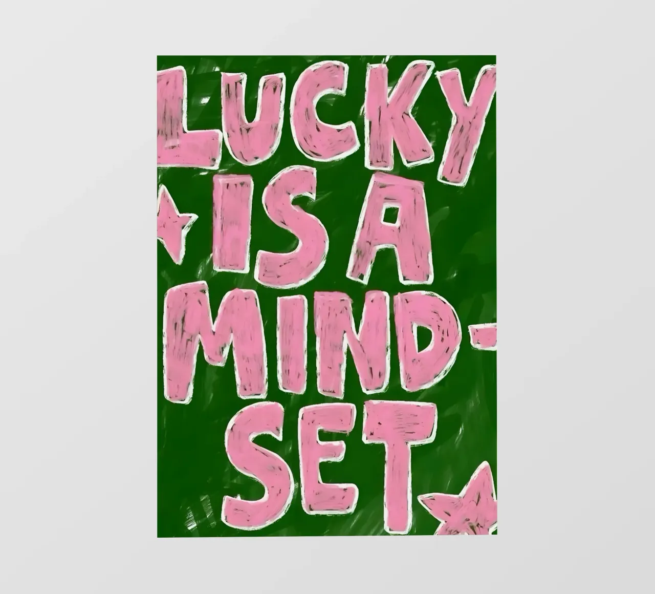 lucky iş a Mindset pellicola backlit da Type & Tape