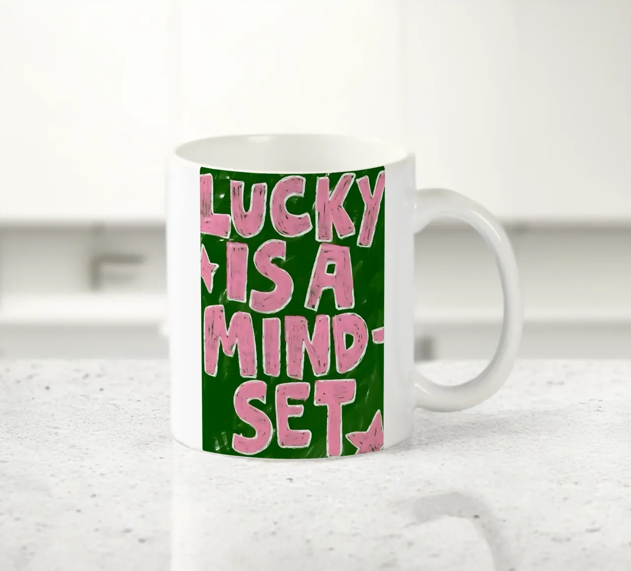 lucky iş a Mindset tazza in ceramica da Type & Tape