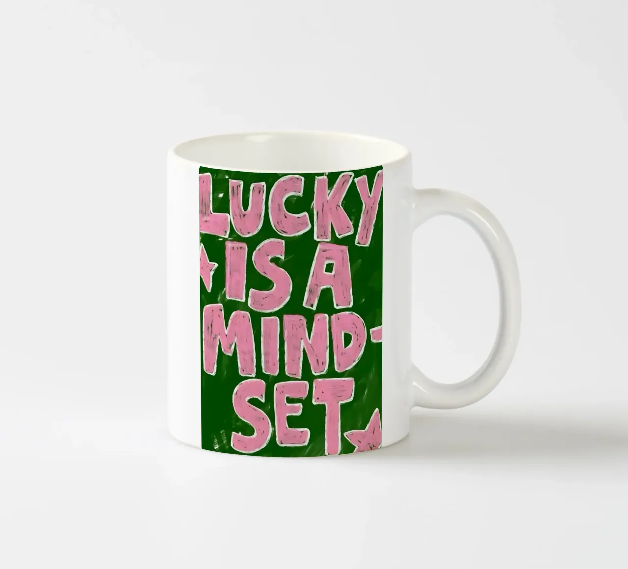 lucky iş a Mindset tazza in ceramica da Type & Tape