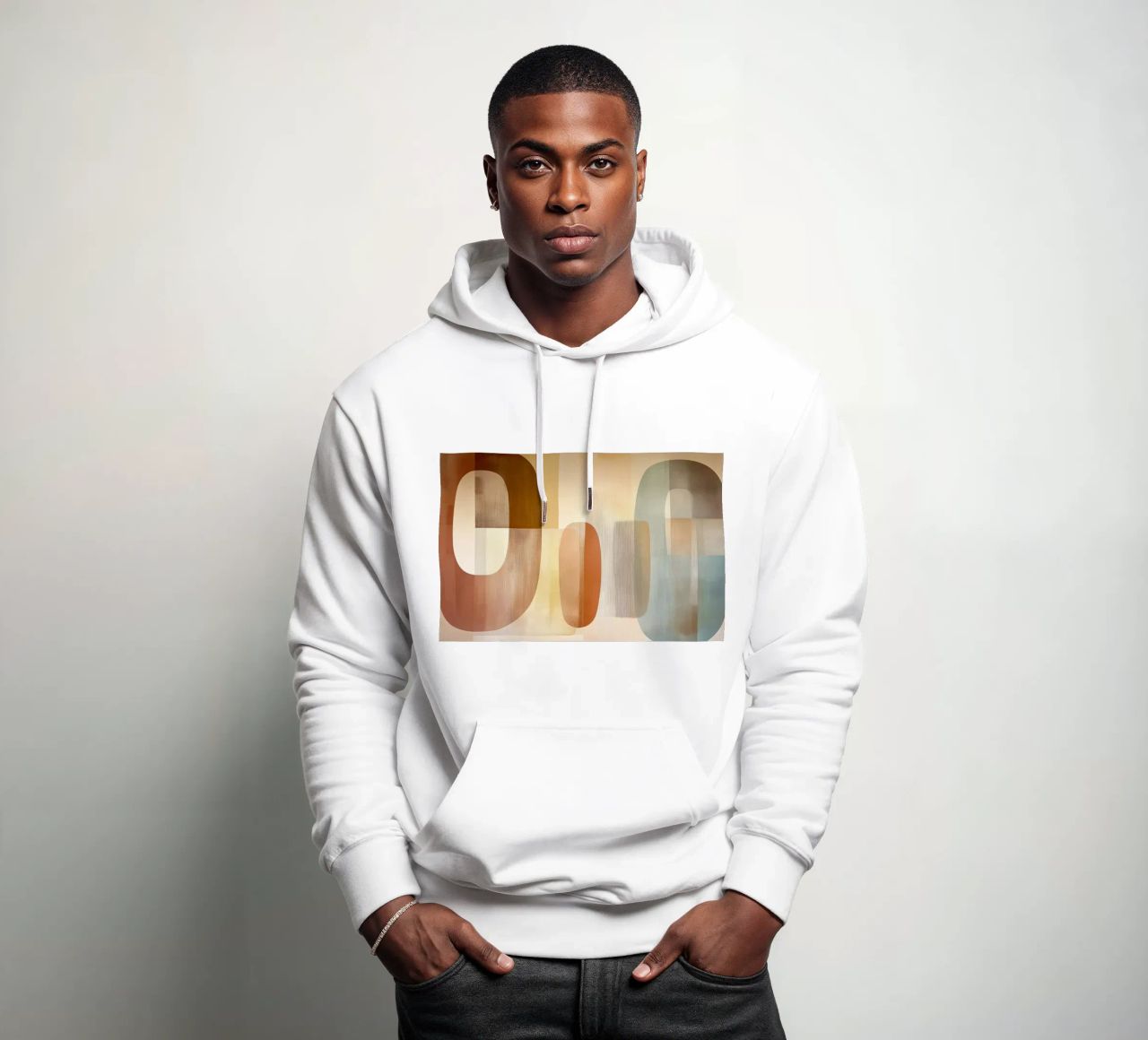 Abstract boho felpa con cappuccio da Imagine