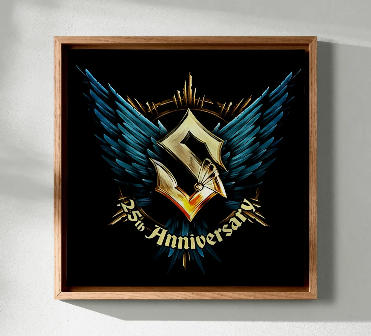 Blue Wings Anniversary - sabbaton tela con Cornice a cassetta da andrea boceli
