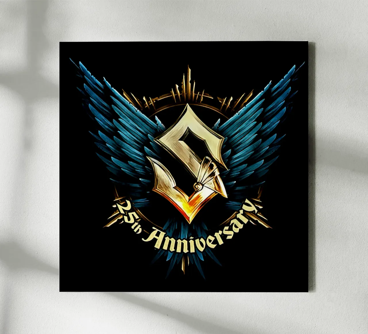Blue Wings Anniversary - sabbaton tela con Cornice a cassetta da andrea boceli