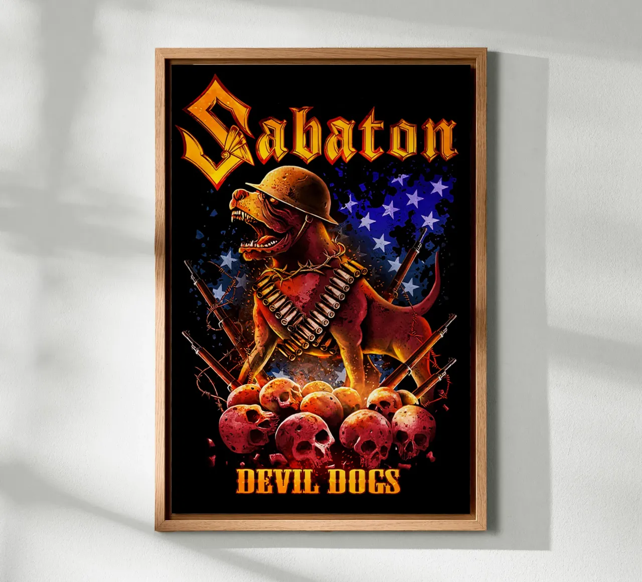 Devil Dogs - Sabbaton tela con Cornice a cassetta da andrea boceli