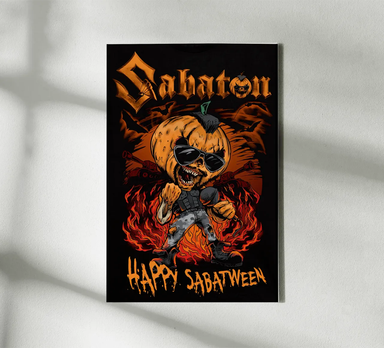 Dolcetto o scherzetto di Halloween - sabbaton tela con Cornice a cassetta da andrea boceli