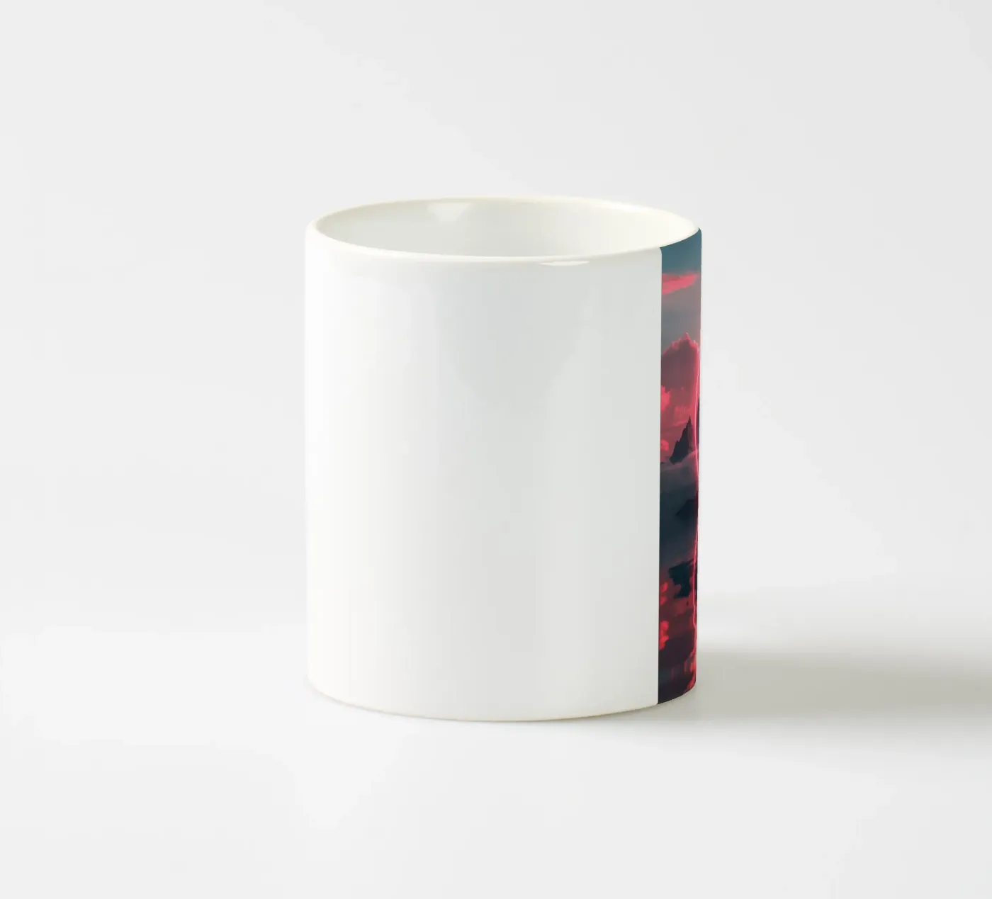 Red circle ceramic mug by LeDieg