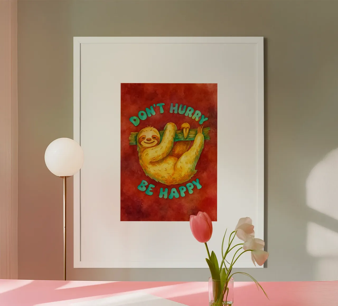 quak nicht zu mir lustiger Frosch Poster mit Holzrahmen von limous