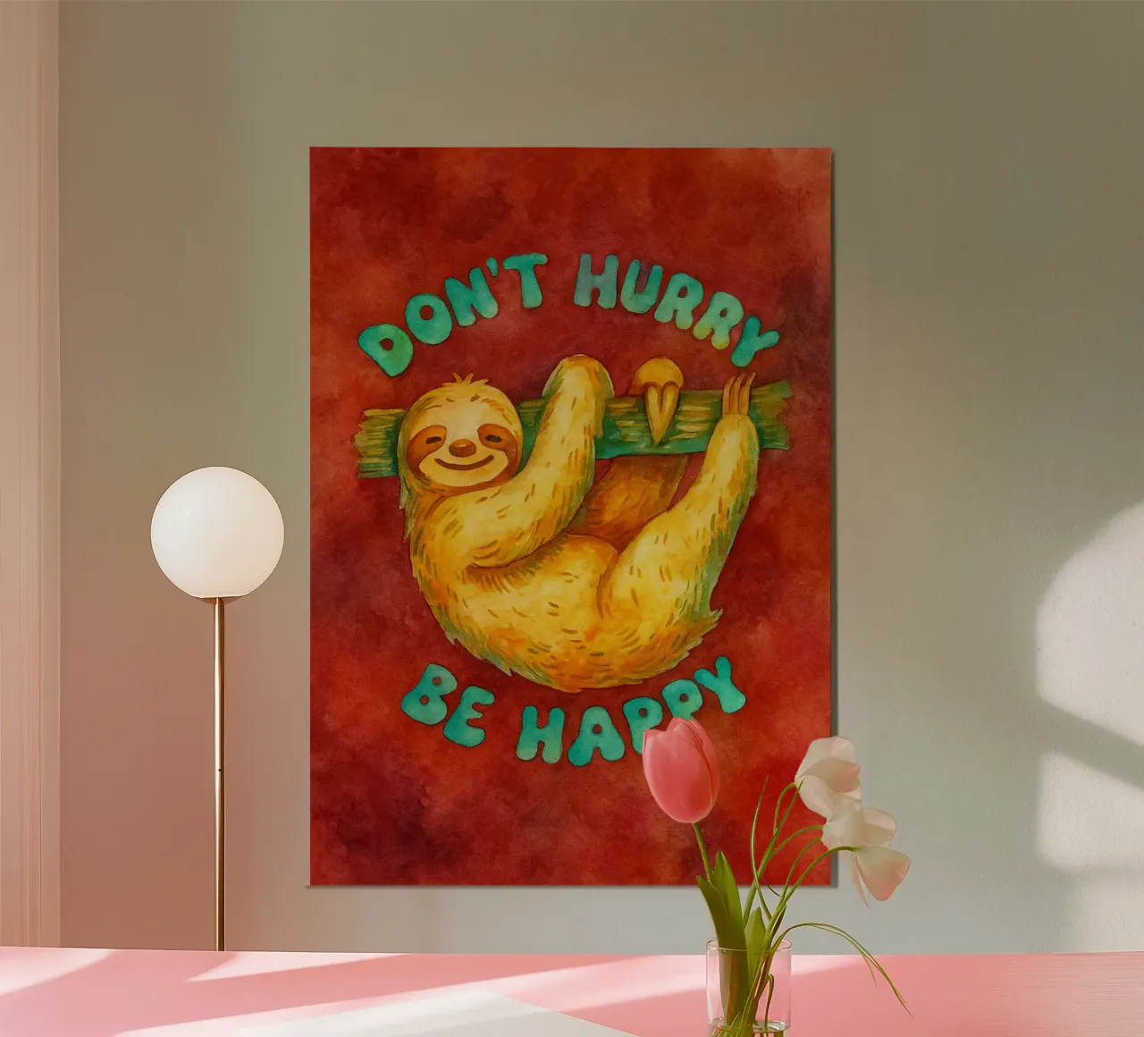 quak nicht zu mir lustiger Frosch Poster mit Holzrahmen von limous