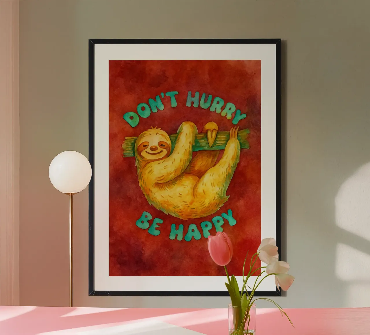 quak nicht zu mir lustiger Frosch Poster mit Holzrahmen von limous