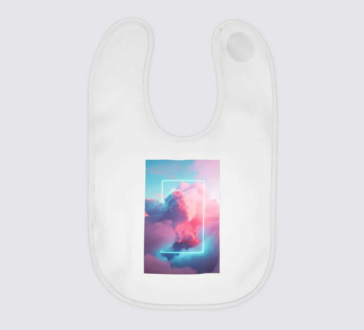 Pink clouds rectangle Babylätzchen von LeDieg