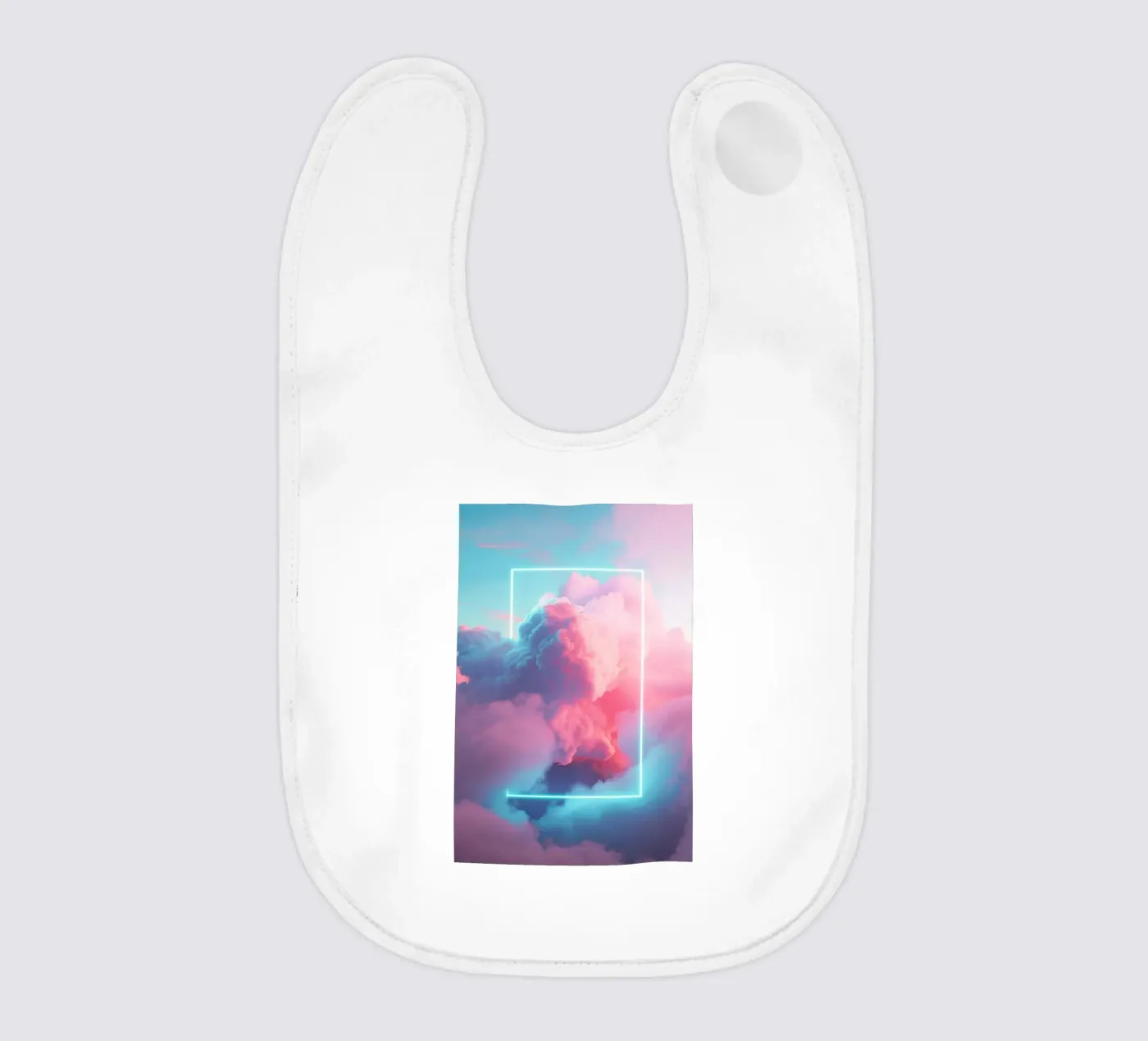 Pink clouds rectangle Babylätzchen von LeDieg