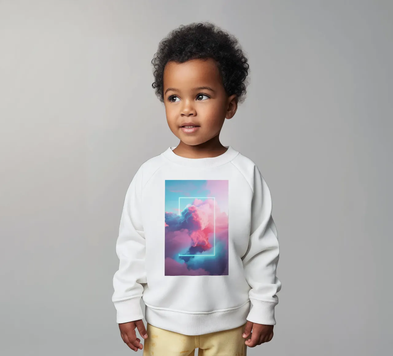 Pink clouds rectangle felpa neonato da LeDieg