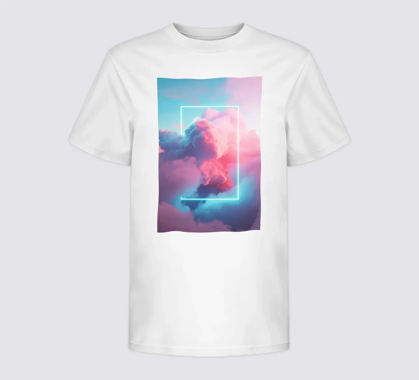 Pink clouds rectangle kinder t-shirt van LeDieg