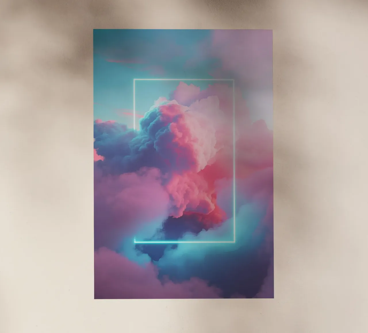 Pink clouds rectangle backlit folie van LeDieg