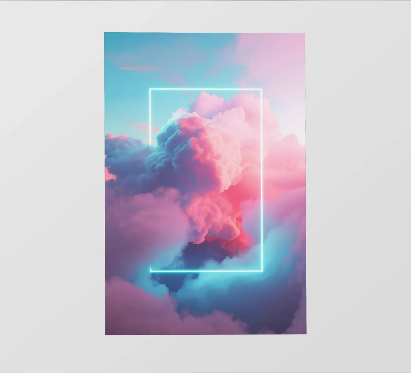 Pink clouds rectangle pvc cover by LeDieg