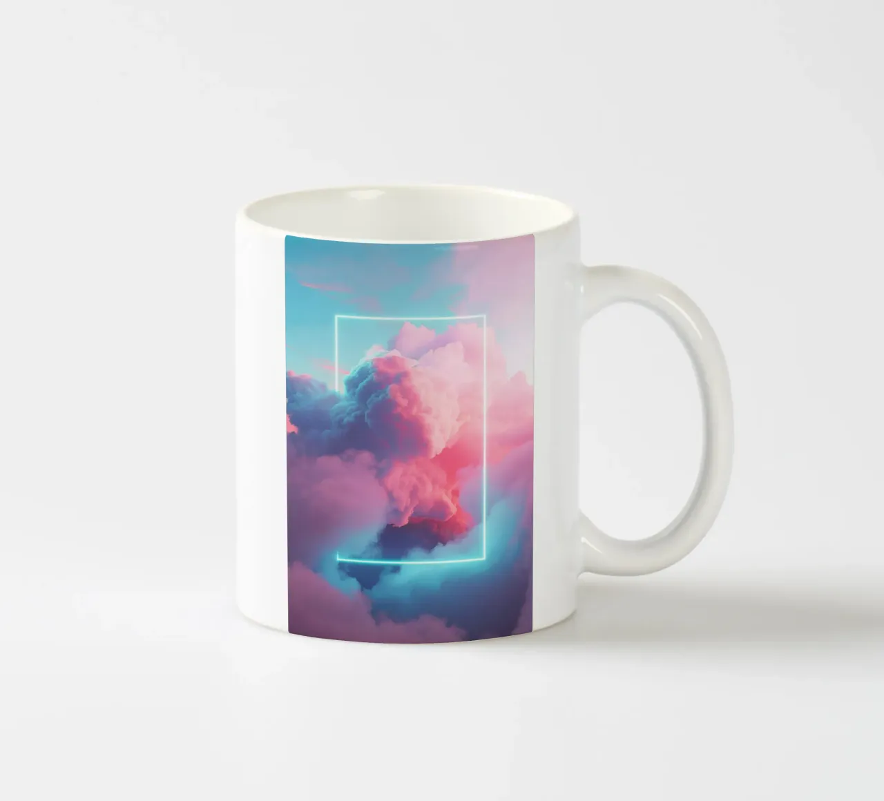 Pink clouds rectangle tazza in ceramica da LeDieg