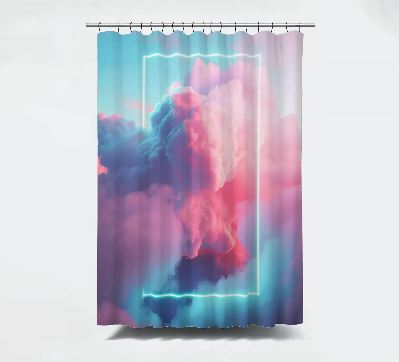 Pink clouds rectangle Duschvorhang von LeDieg