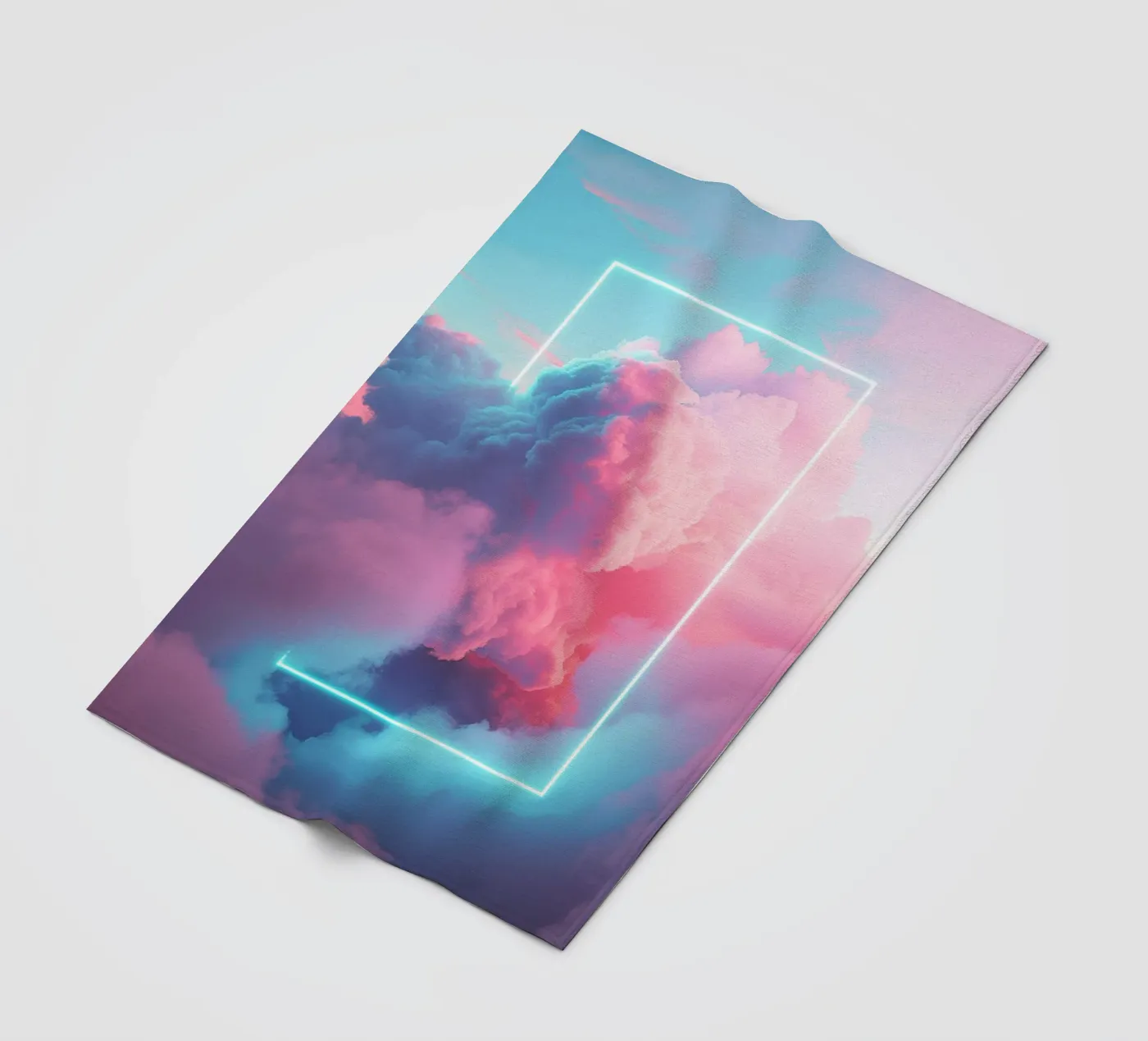 Pink clouds rectangle fleecedeken van LeDieg