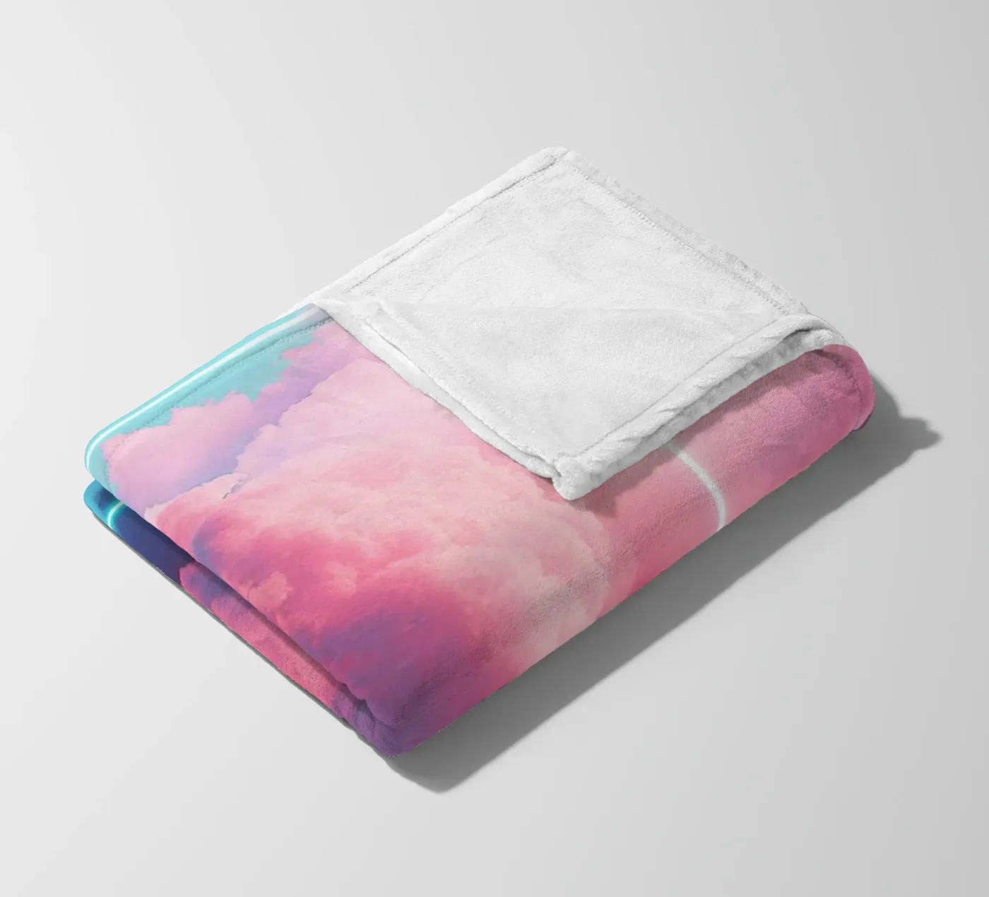 Pink clouds rectangle fleecedeken van LeDieg