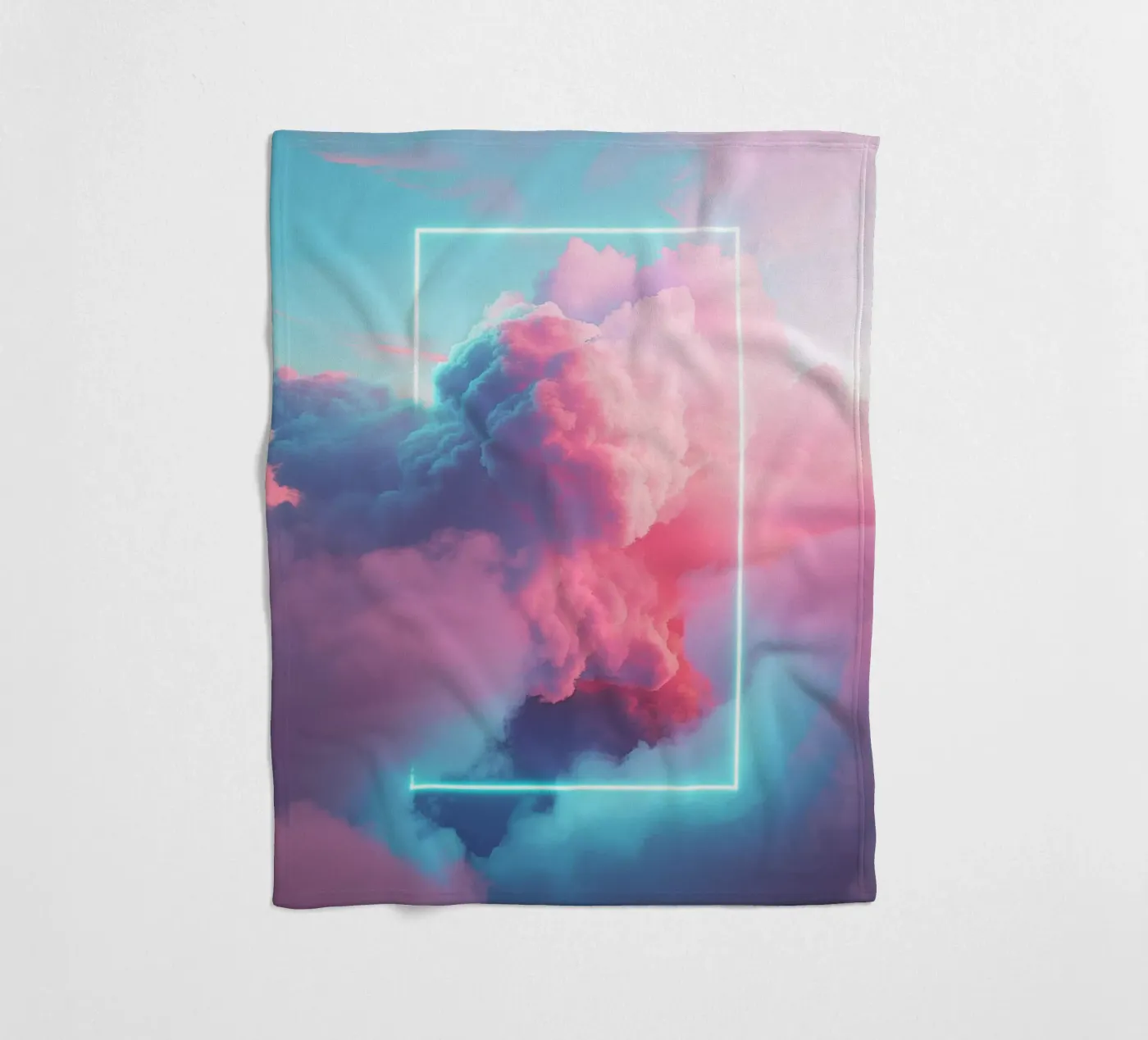 Pink clouds rectangle fleecedeken van LeDieg