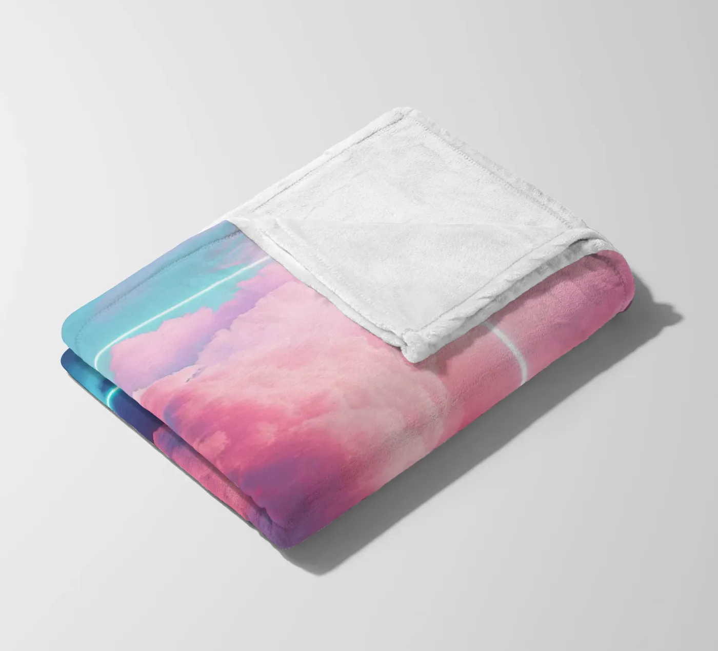 Pink clouds rectangle fleecedeken van LeDieg