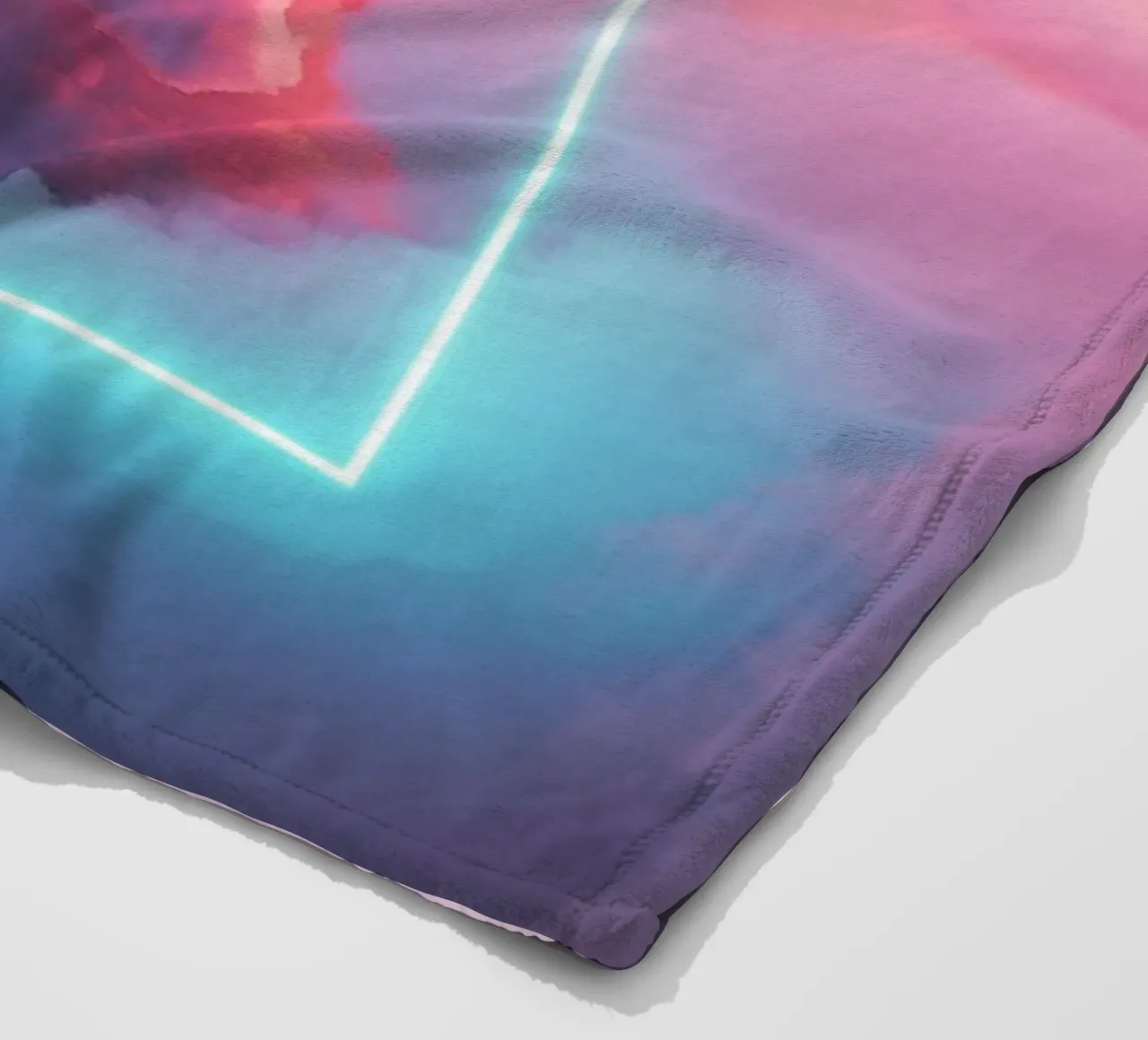 Pink clouds rectangle Fleecedecke von LeDieg