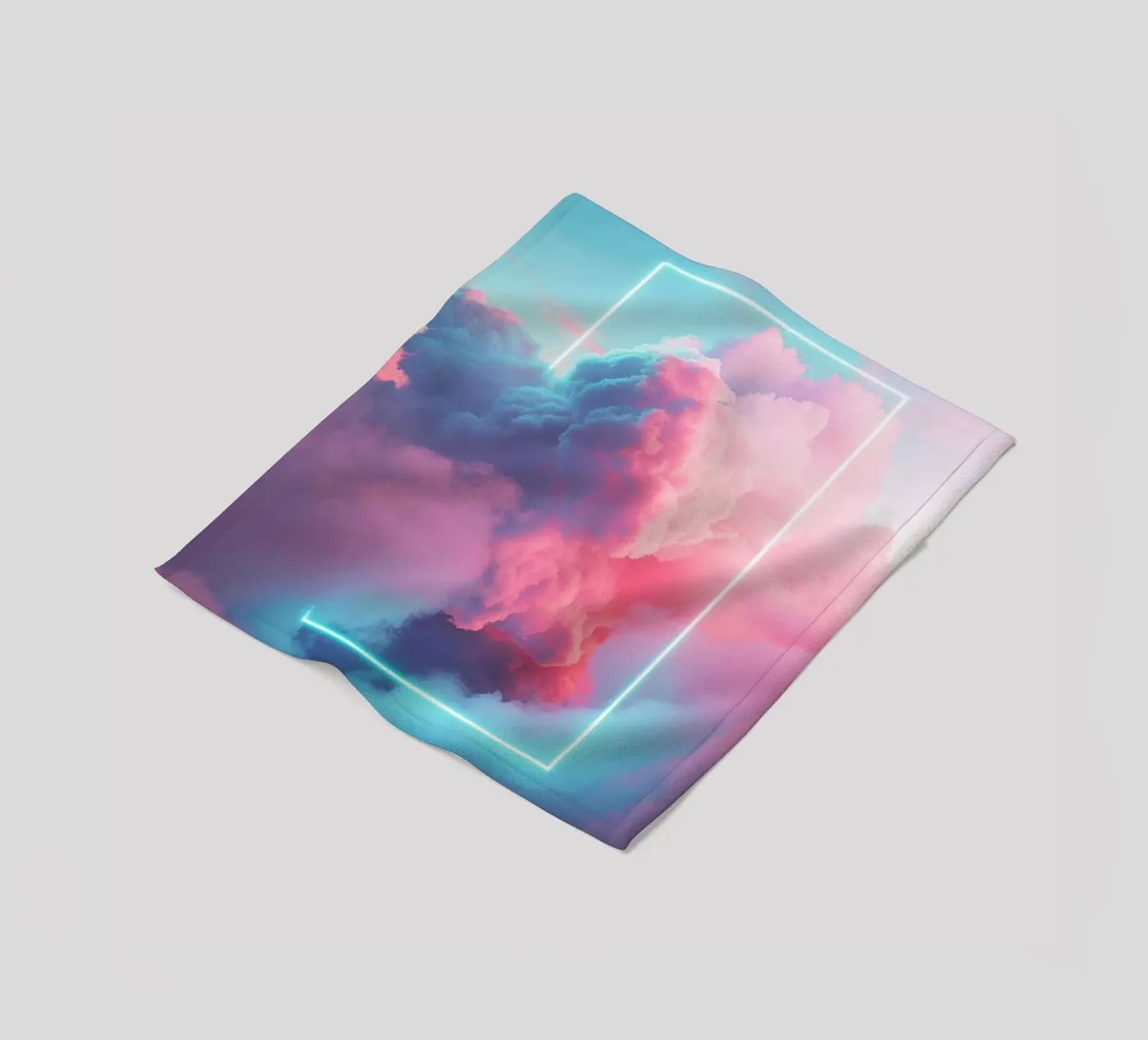 Pink clouds rectangle fleecedeken van LeDieg