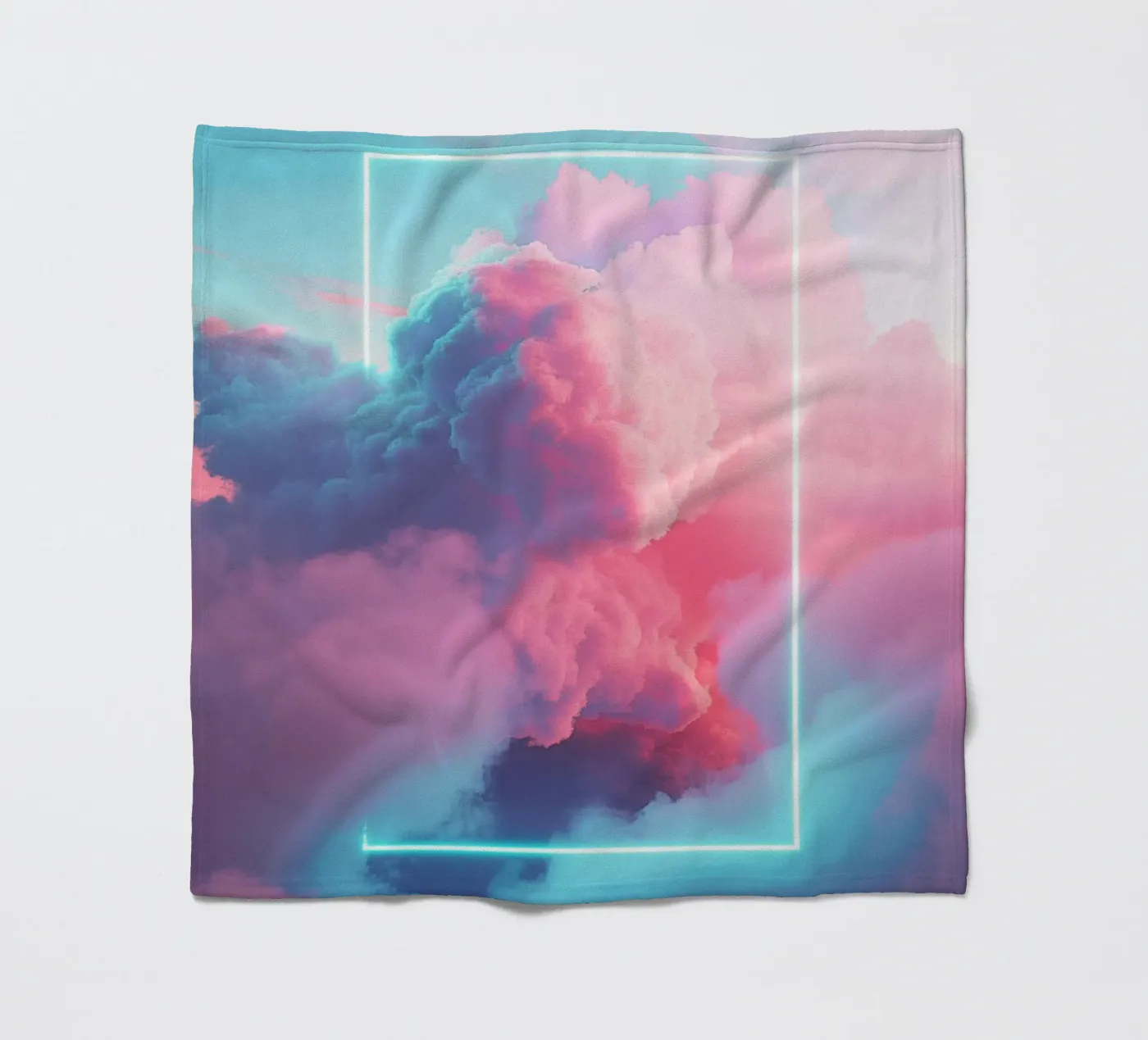 Pink clouds rectangle fleecedeken van LeDieg