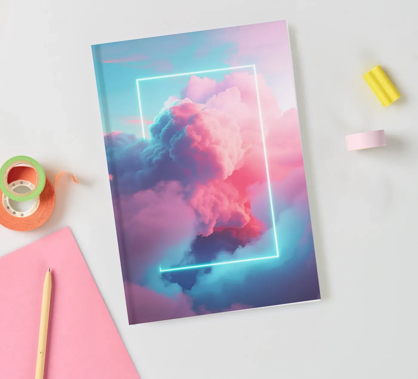 Pink clouds rectangle Notizbuch von LeDieg