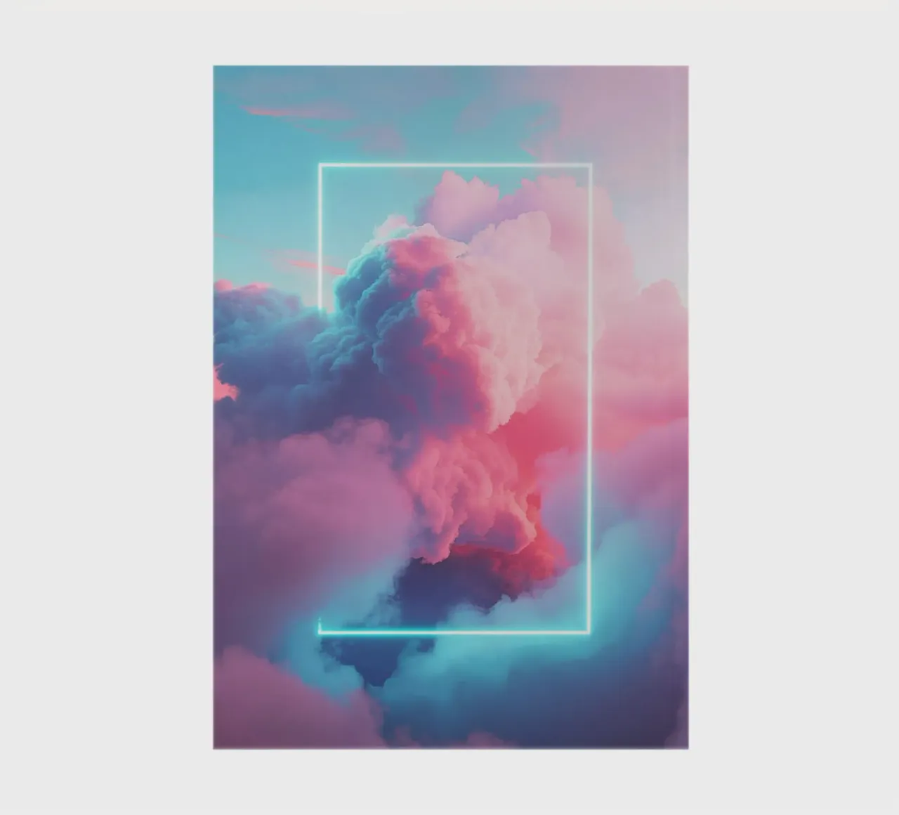 Pink clouds rectangle notebook by LeDieg