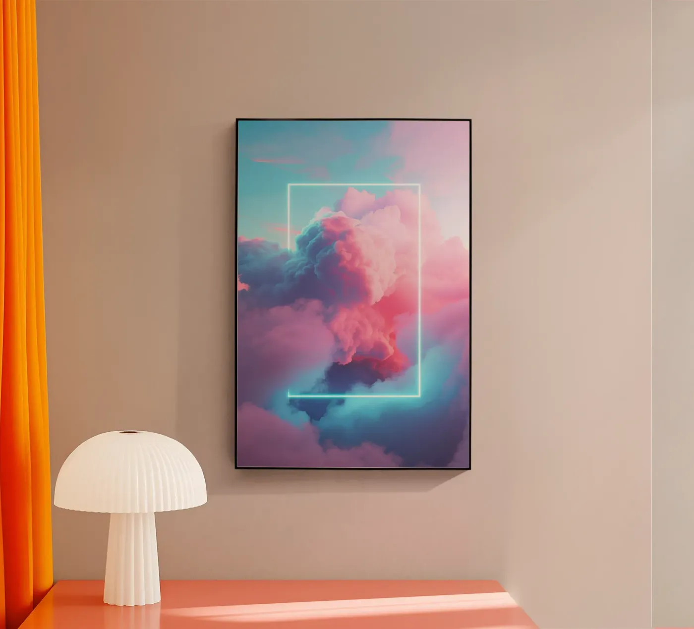 Pink clouds rectangle plexiglass da LeDieg