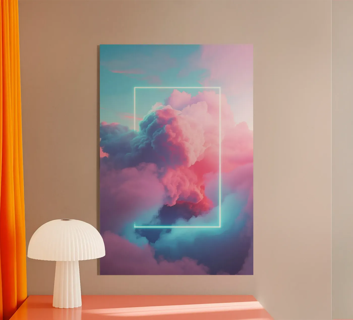 Pink clouds rectangle plexiglass da LeDieg