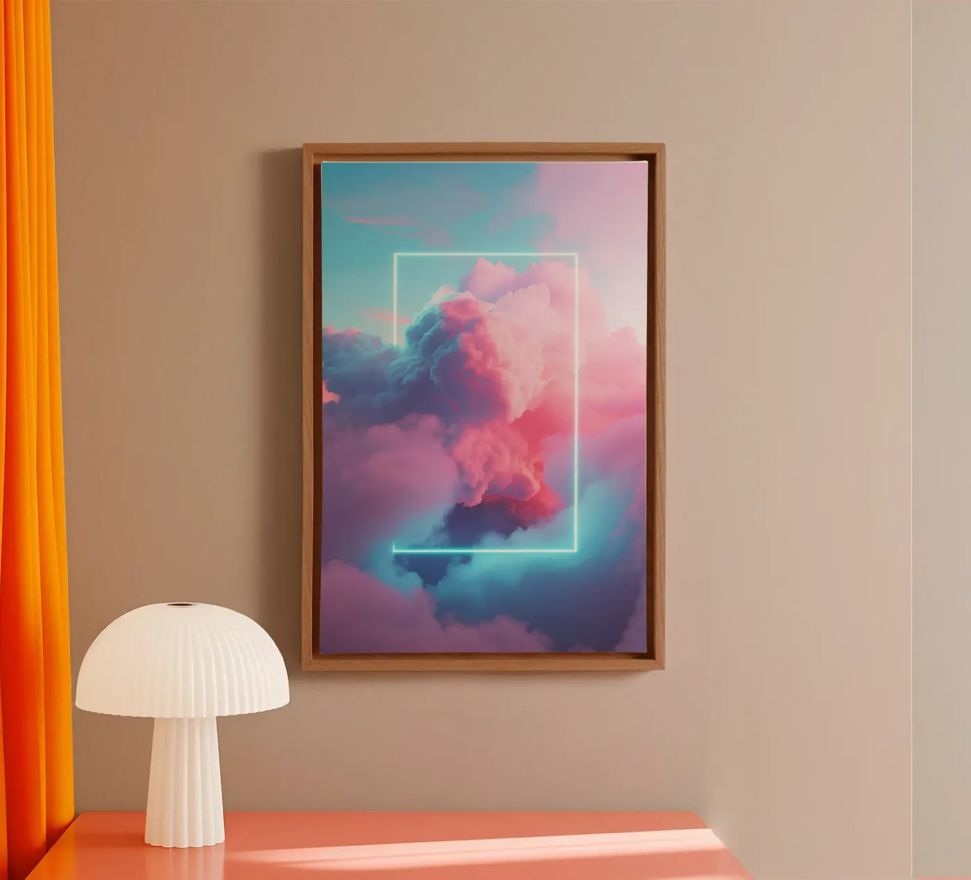 Pink clouds rectangle Leinwand von LeDieg
