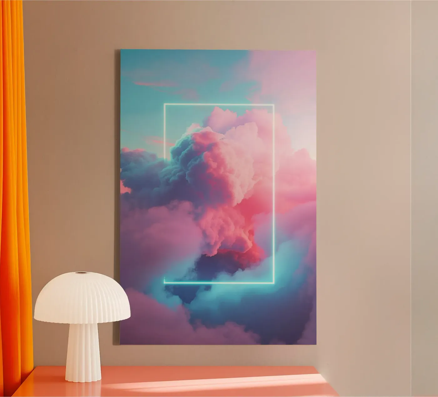 Pink clouds rectangle Leinwand von LeDieg