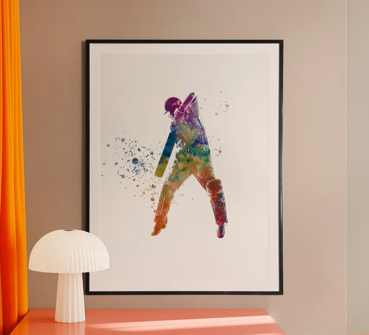 Grilletto in acquerello poster con telaio in plastica da ⚽ Sports Pulse