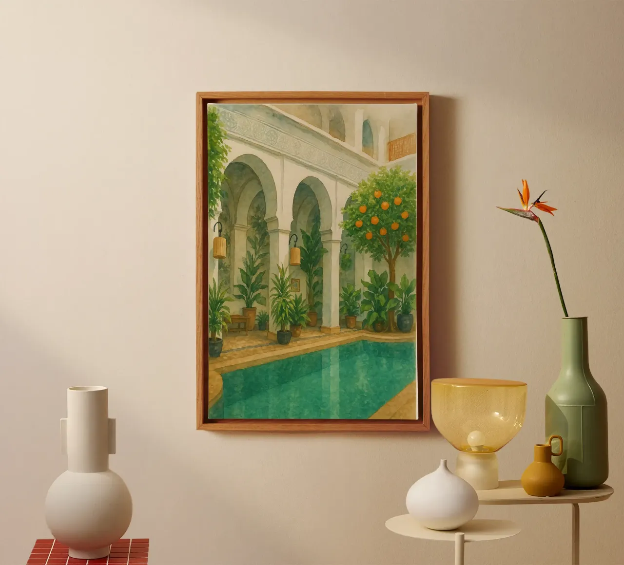 Riads of Marrakech canvas met Baklijst van Ramcdc