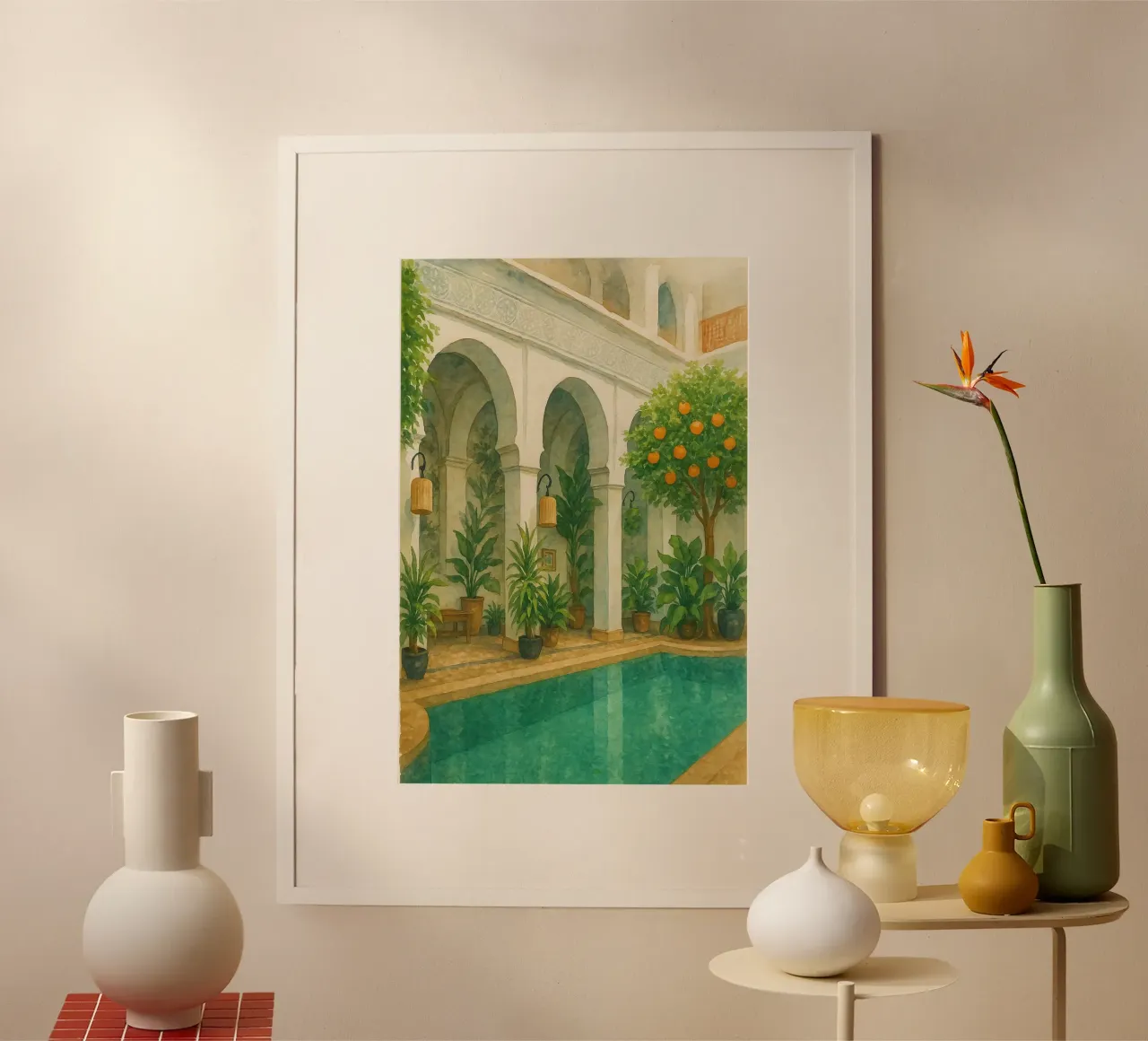 Riads of Marrakech poster con telaio in plastica da Ramcdc