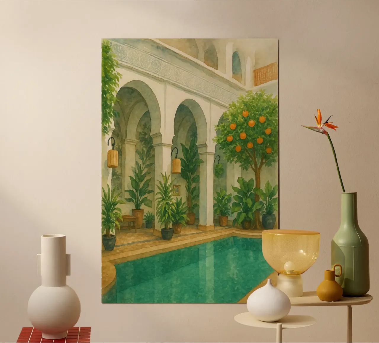 Riads of Marrakech poster con telaio in plastica da Ramcdc