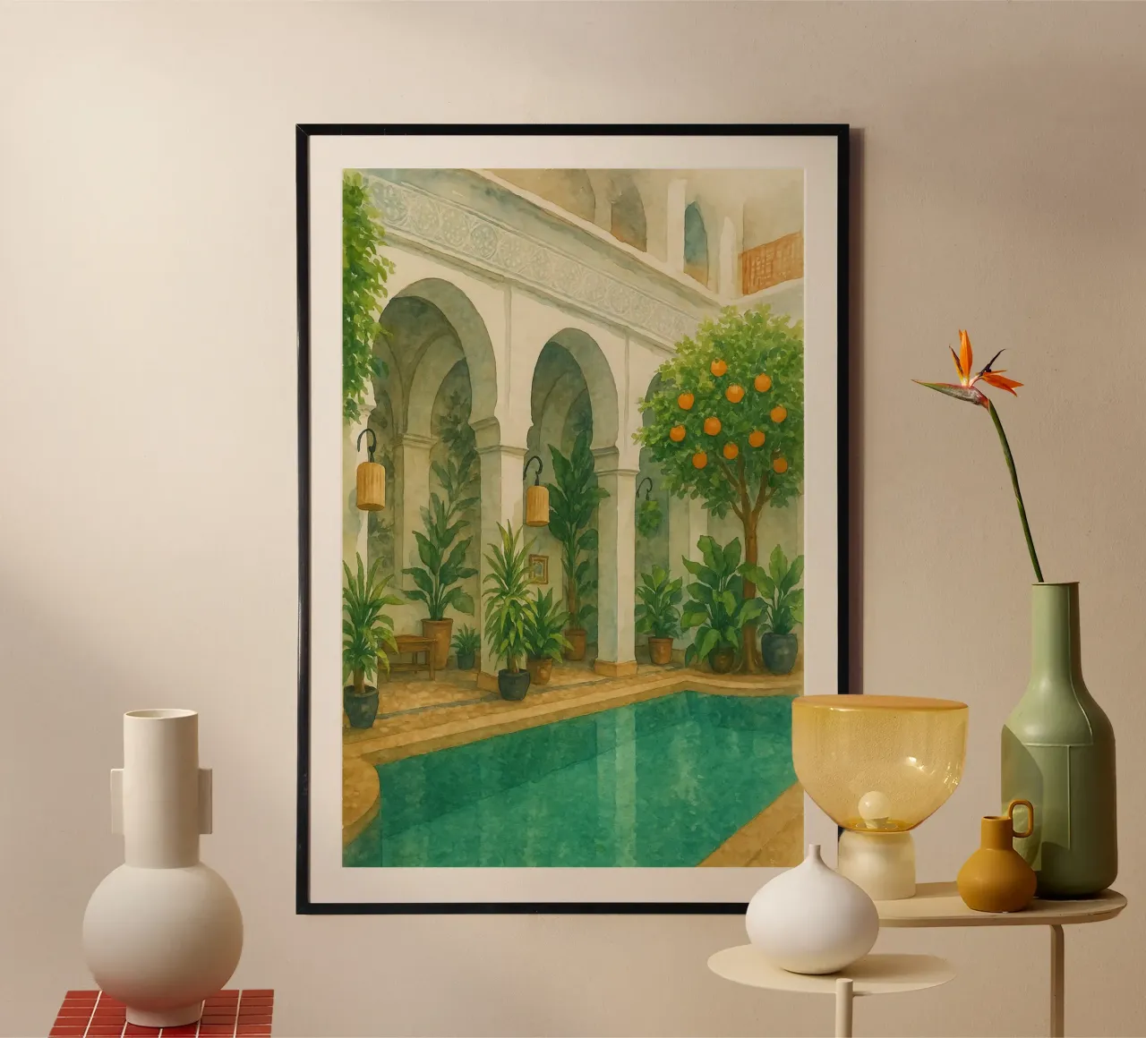 Riads of Marrakech poster con telaio in plastica da Ramcdc