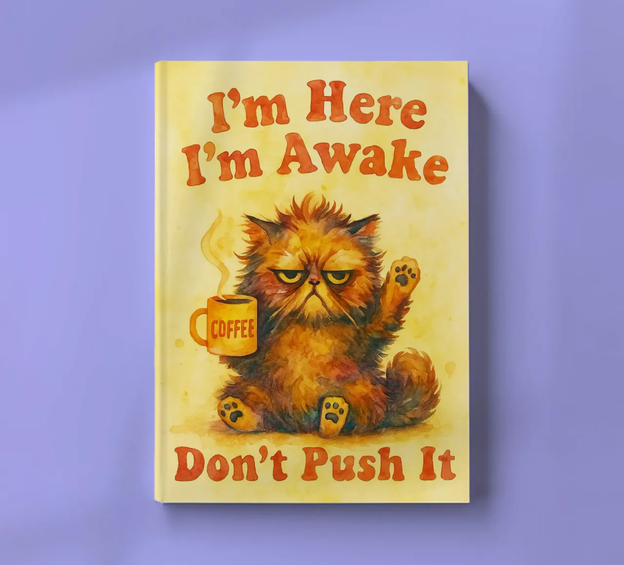 dont push it funny cat notebook by limous