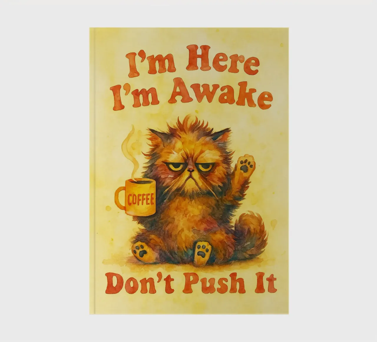 dont push it funny cat notebook by limous