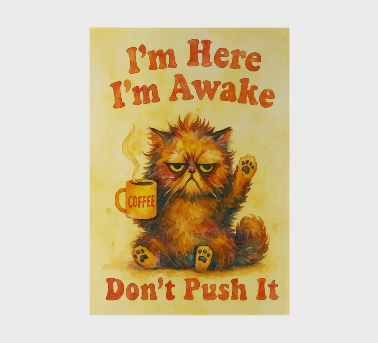 dont push it funny cat notebook by limous
