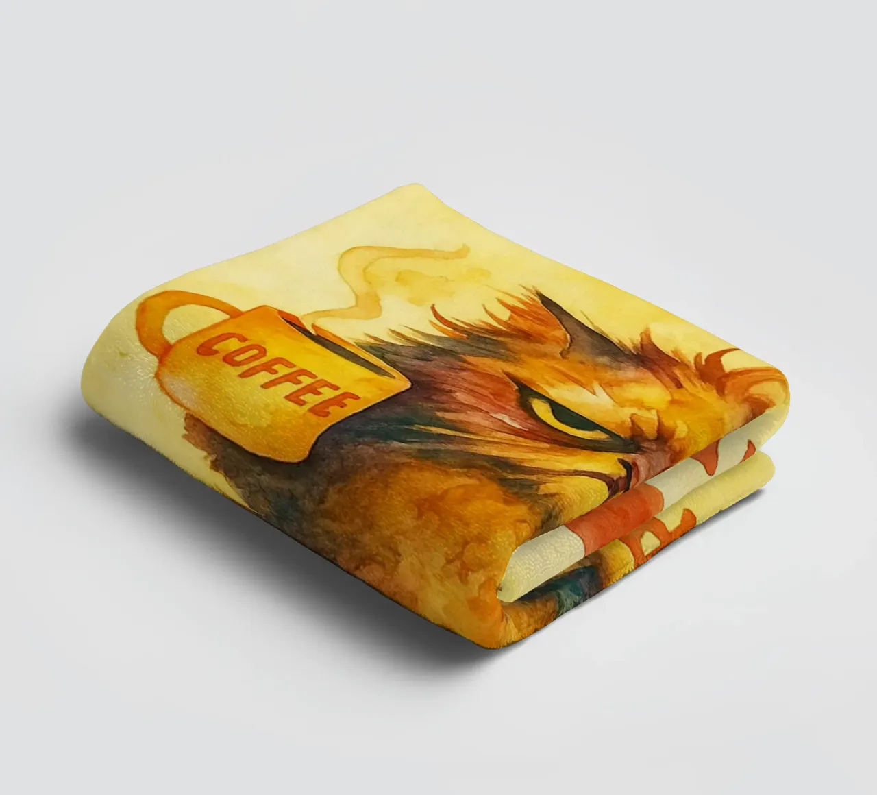 dont push it funny cat towel by limous