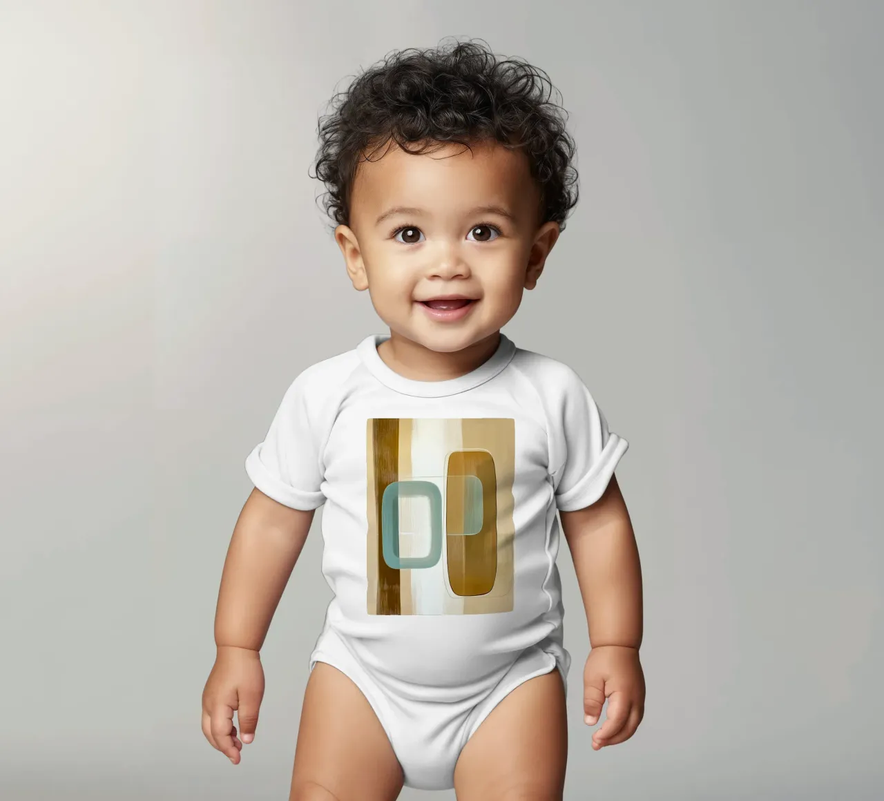 Abstract boho body neonato maniche corte da Imagine