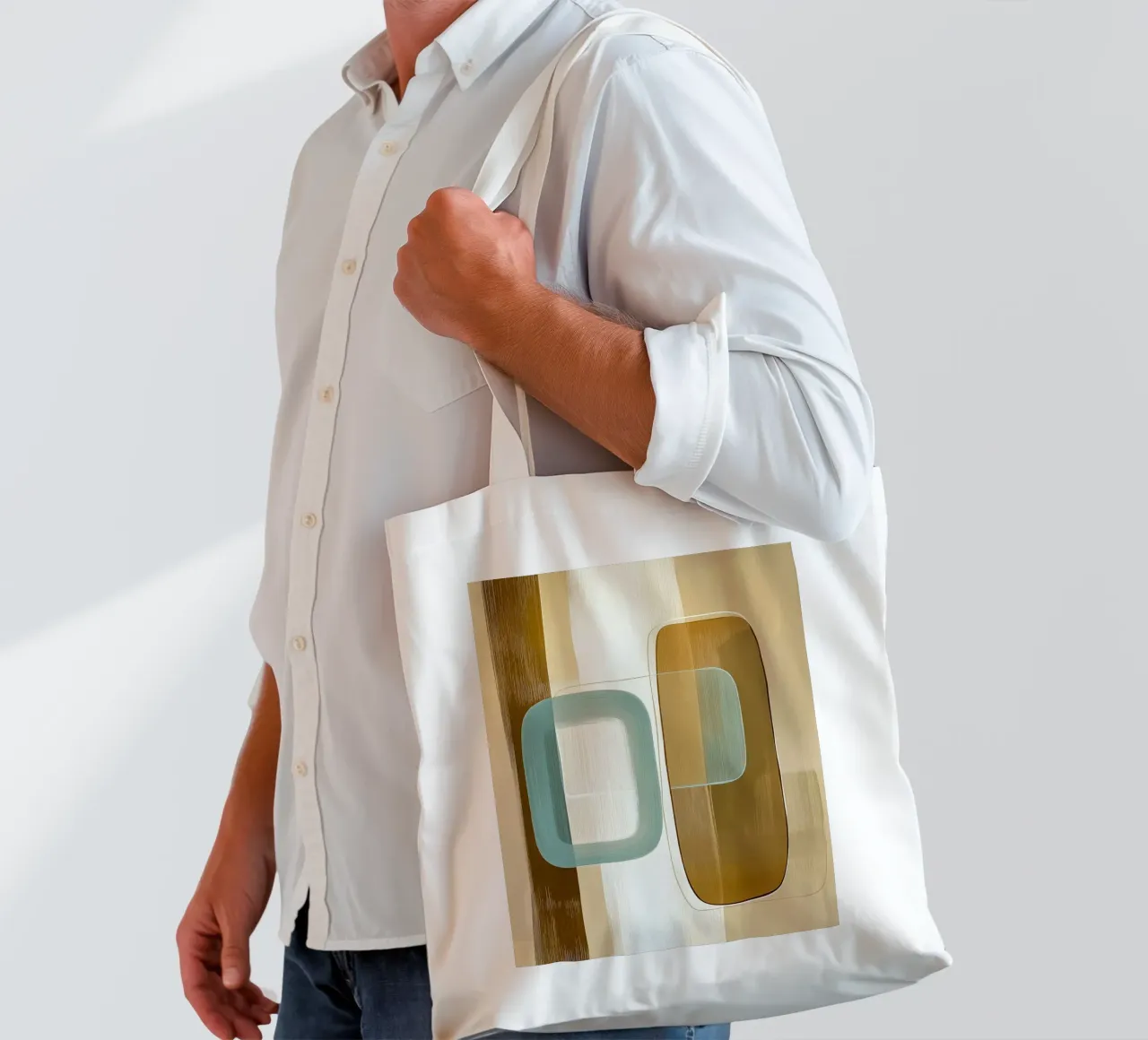 Abstract boho borsa in juta da Imagine