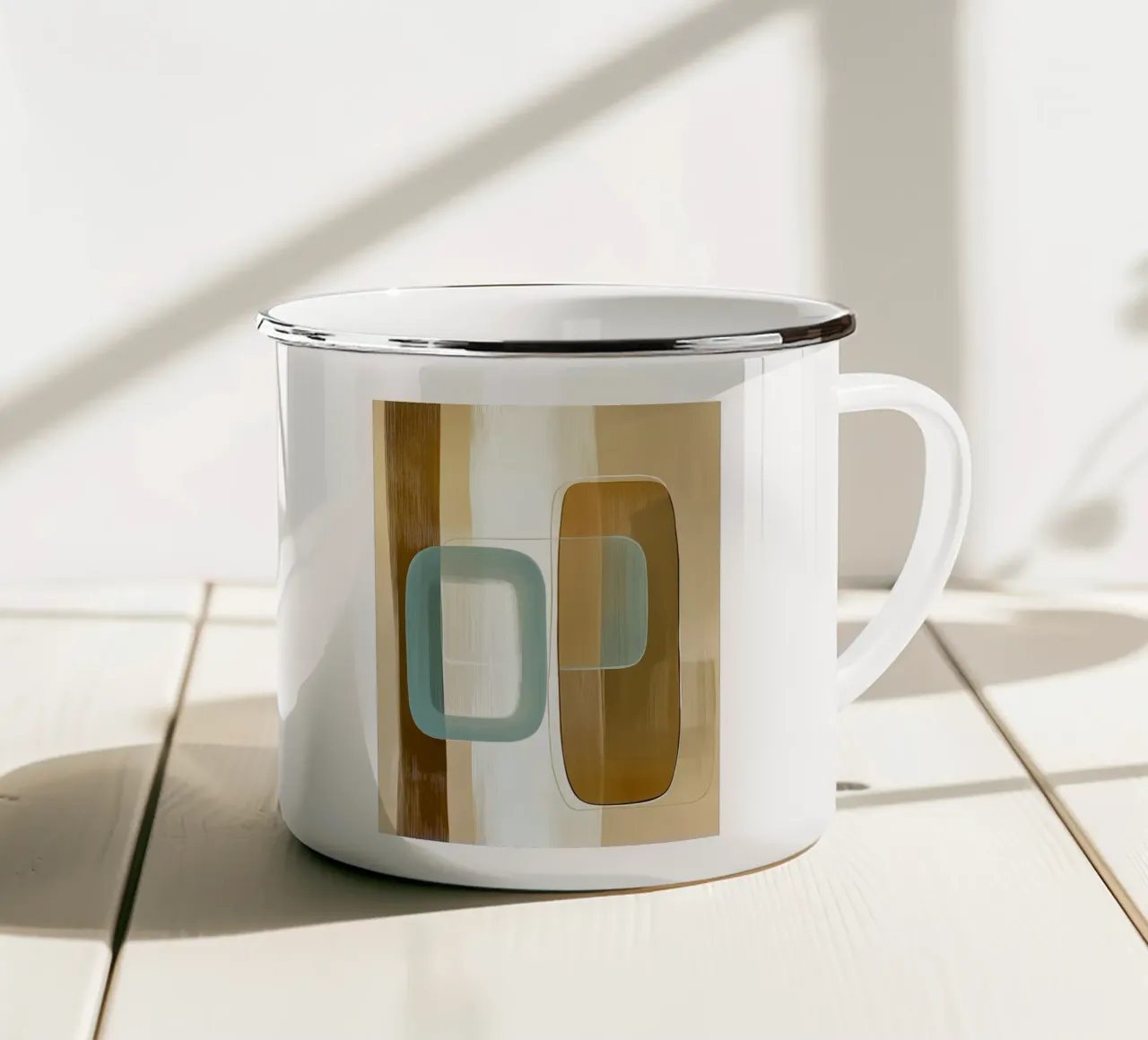 Abstract boho taza de esmalte de Imagine
