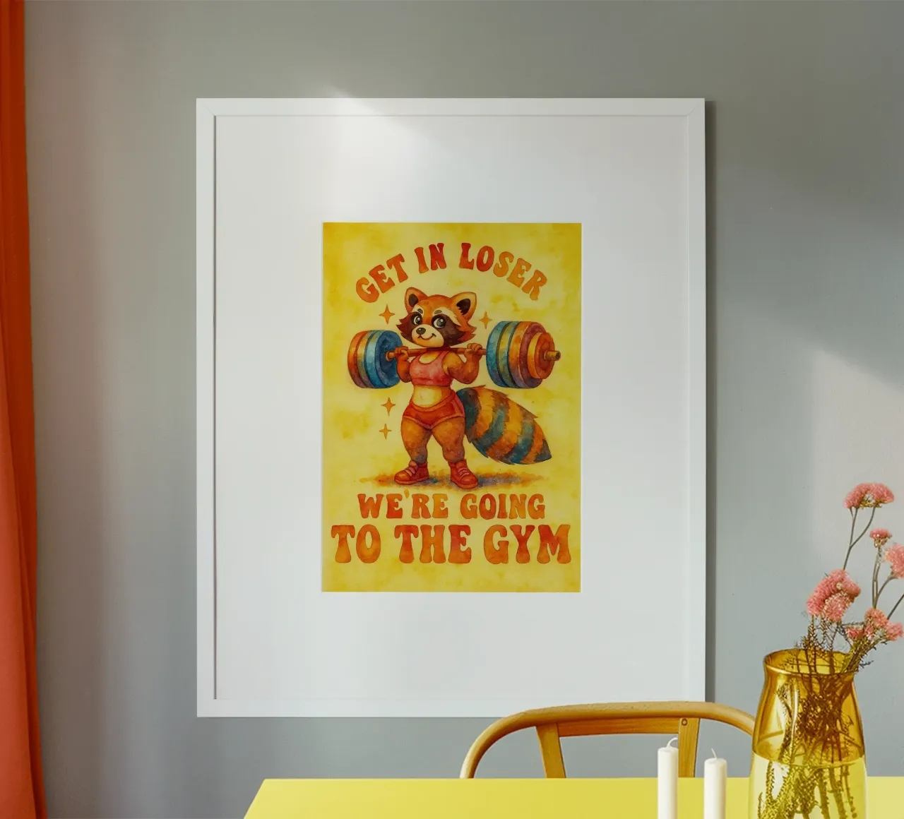 Entrare nel procione divertente e perdente poster da limous