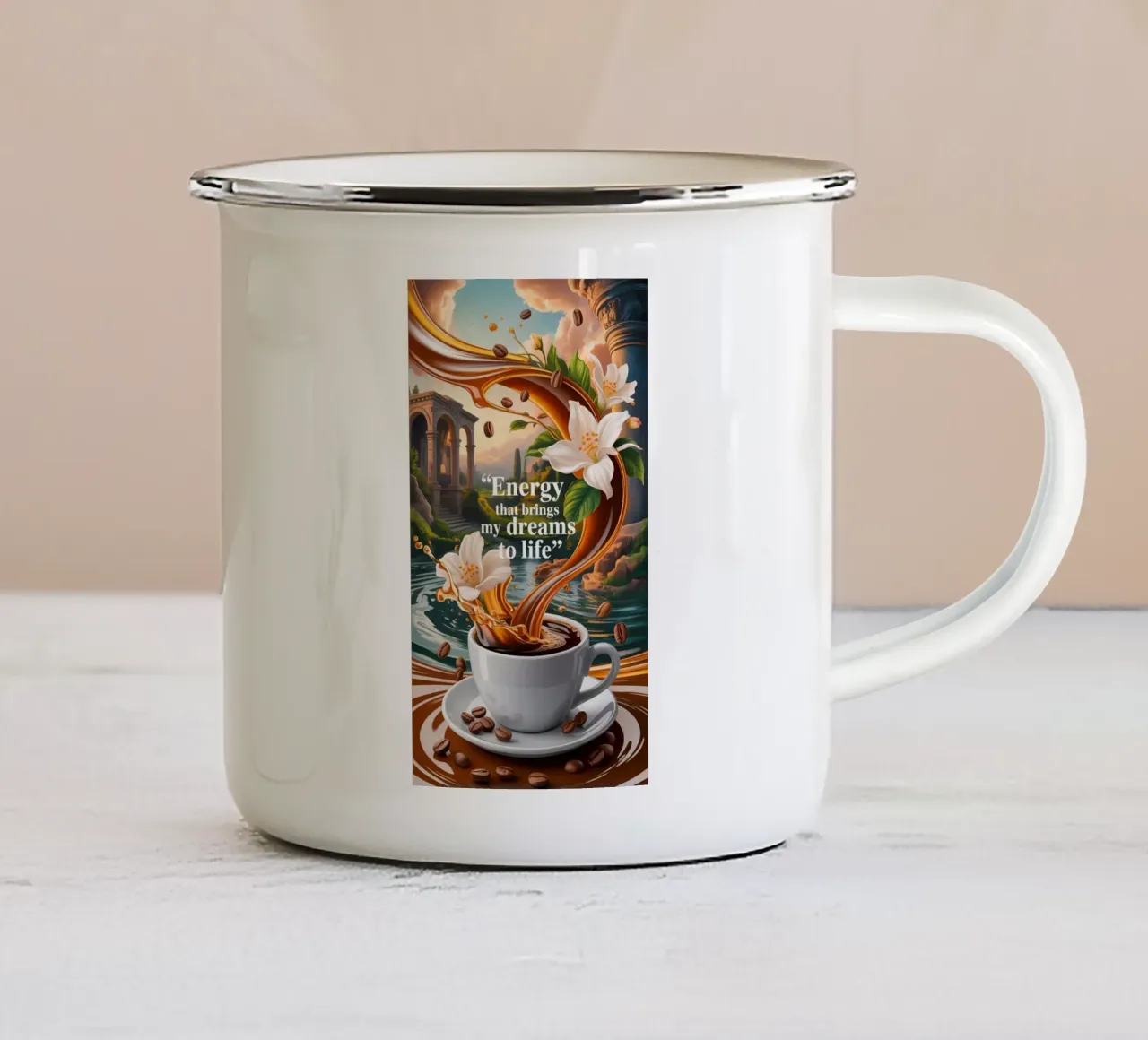 Coffee Cup tazza in smalto da Jeff Studio