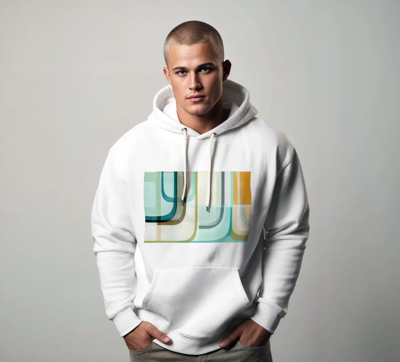 Abstract boho felpa con cappuccio da Imagine